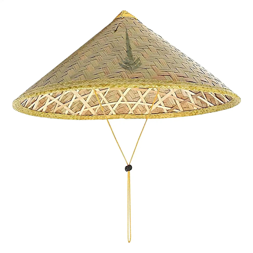 Handmade Conical Straw Hat – Chinese Retro Fisherman Sun Hat Woven Straw Hat Axl