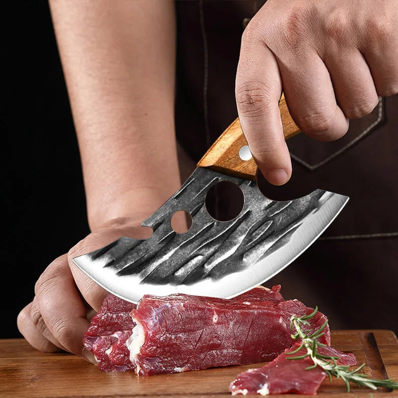 InLeung Hand Forged Stainless Steel Cleaver & Boning Knife Kitchen Cleaver Knife Axl