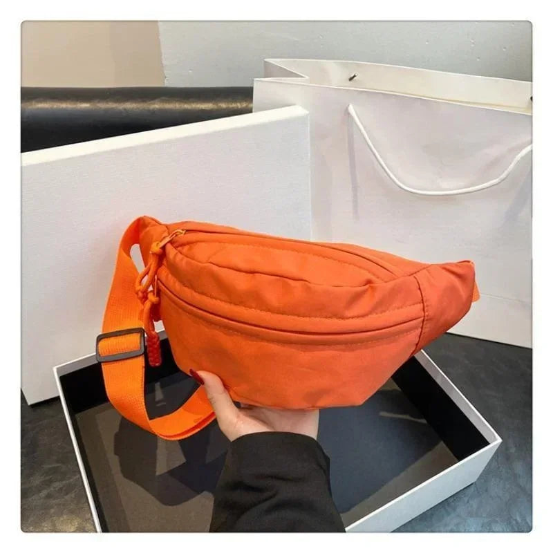 Canvas Crossbody Sling Bag – Waterproof Chest & Waist Pack Canvas Sling Bag Axl Orange