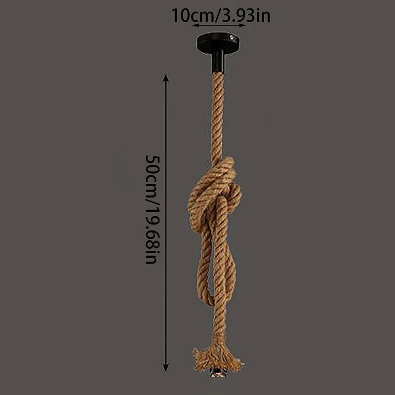 Vintage Hemp Rope Pendant Lamp – Industrial Hand-Woven Light Pendant Lamp Axl Brown