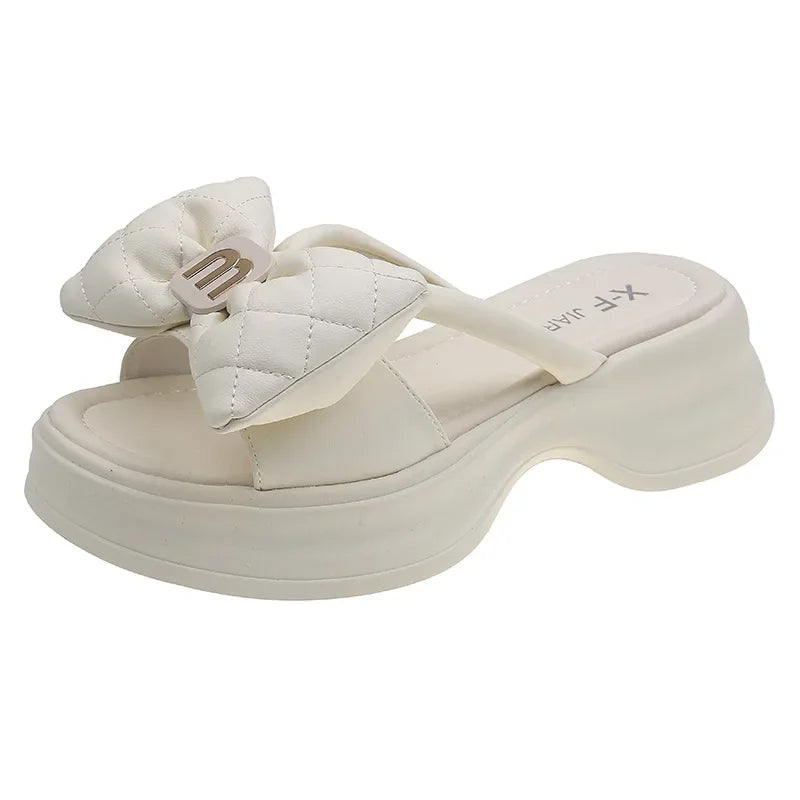 Women's Platform Wedge Slippers – Floral Beach Slides Platform Wedge Slippers Axl