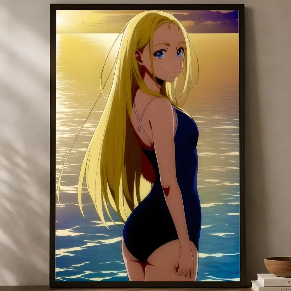 Summer Time Rendering Anime Poster – Self-Stick HD Wall Art Anime Wall Poster Axl White14 50X70cmNoframe