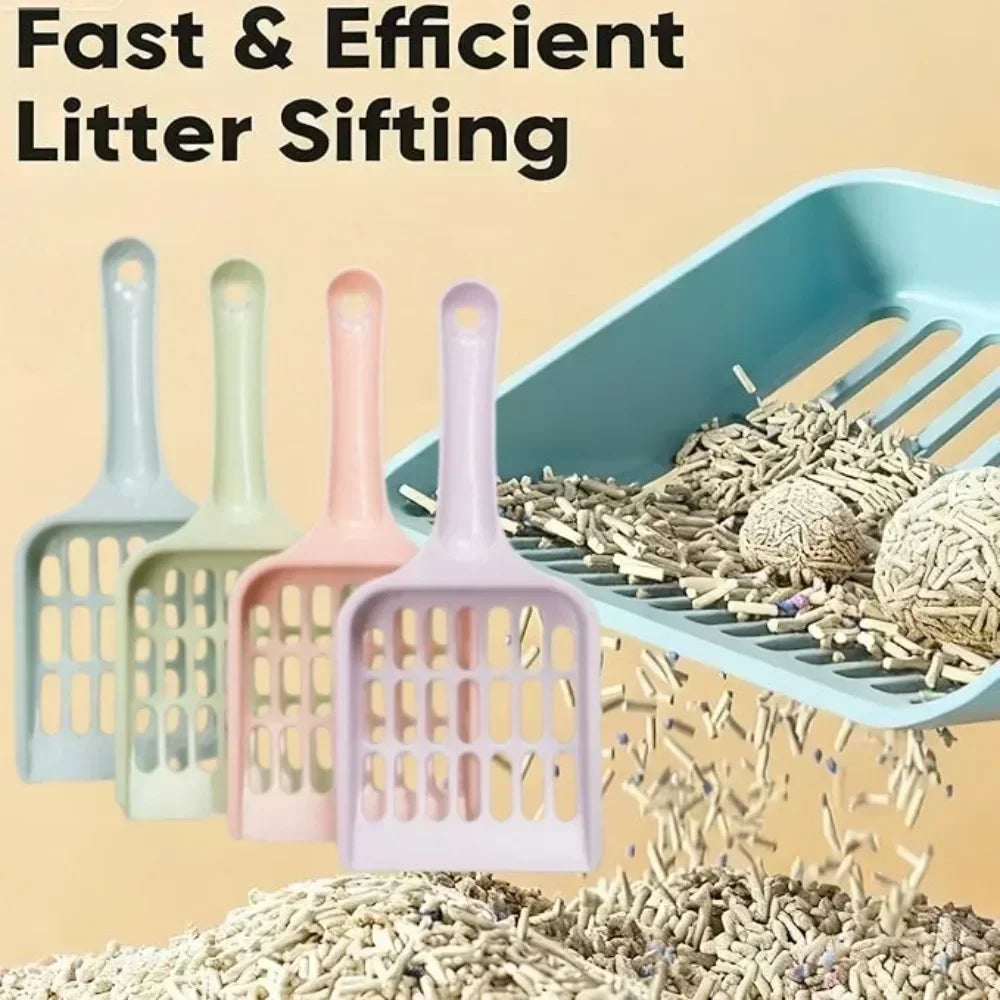 2-Pack Cat Litter Scoop – Fine Pore Plastic Sifting Shovel Cat Litter Scoop Axl