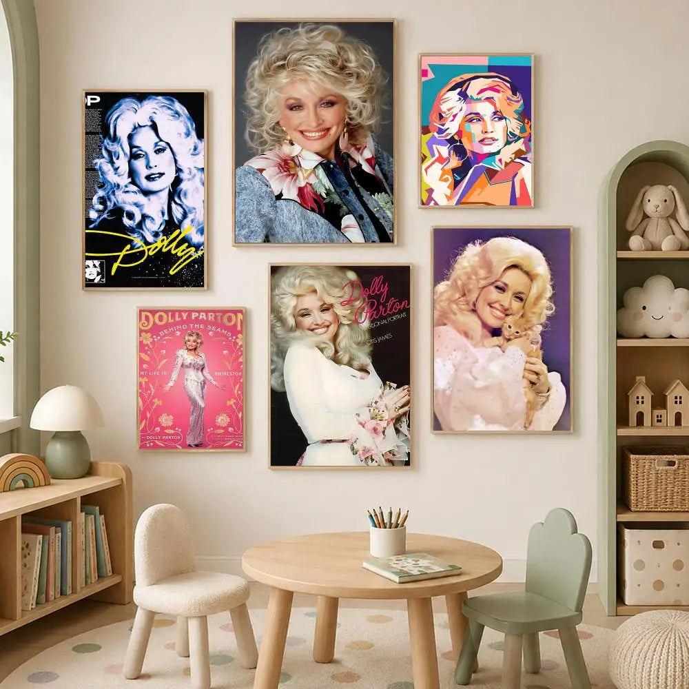 Dolly Parton Wall Poster – Self-Stick HD Waterproof Art Decor Wall Art Poster Axl