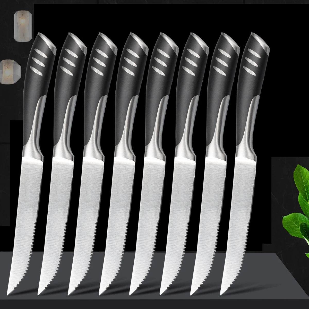 Stainless Steel Serrated Steak Knife Set – 4, 6 or 8 Piece Steak Knife Set Axl
