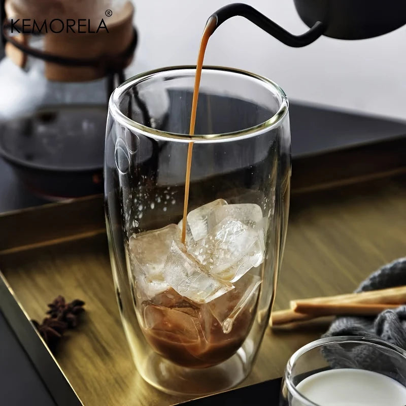 Double Wall Glass Cup – Heat-Resistant Coffee & Tea Drinkware Double Wall Glass Axl