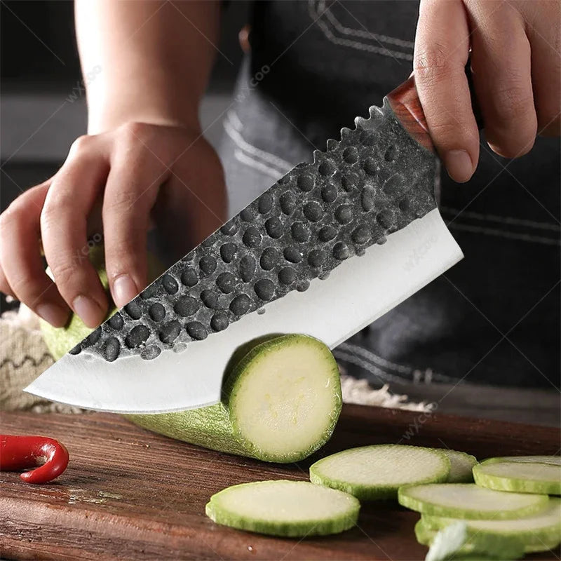 Hand Forged Hammered Boning Knife – Stainless Steel Cleaver Boning Kitchen Knife Axl