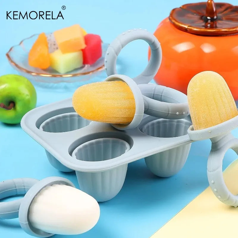 4-Cavity Silicone Baby Popsicle Mold – DIY Ice Cream Stick Mold Popsicle Mold Axl