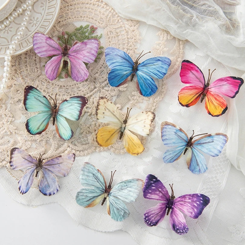 10/20 PCS Fluorescent Butterfly Artificial Flowers – DIY Decor Artificial Flowers Axl
