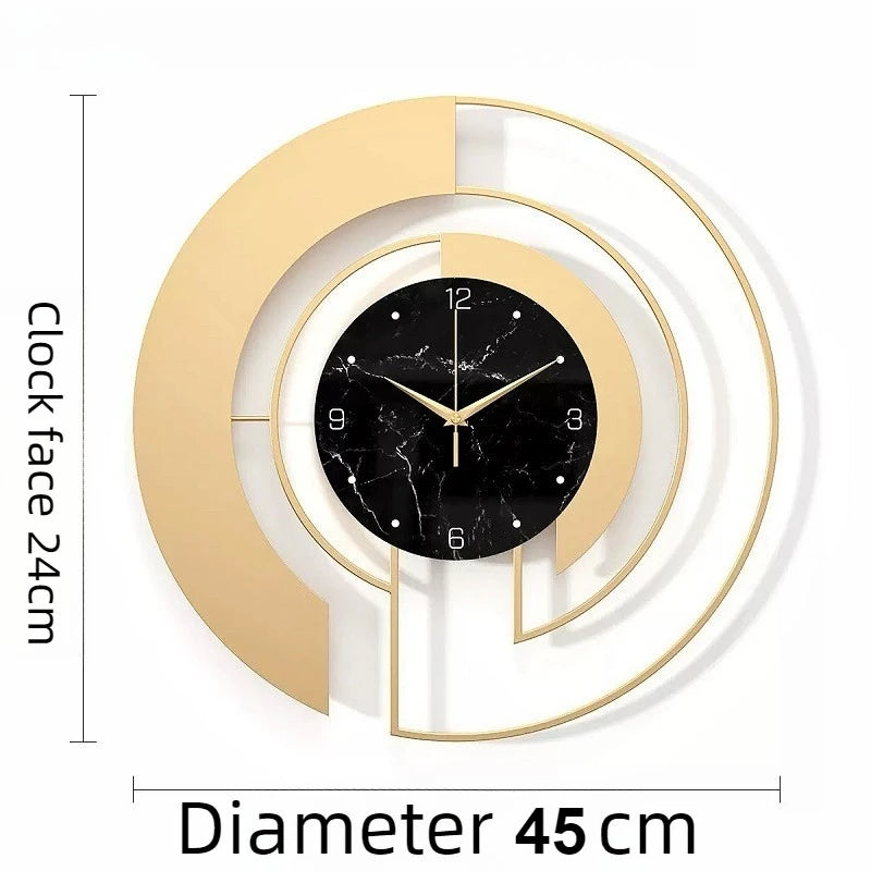 Large Modern Metal Wall Clock 45cm – Minimalist Home Décor Wall Clock Axl