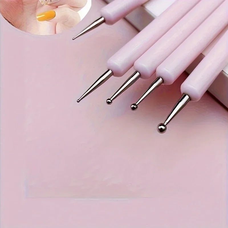 5-Piece Nail Art Dotting Tools Set – Double-Ended Stylus Pens Nail Art Dotting Tool Axl