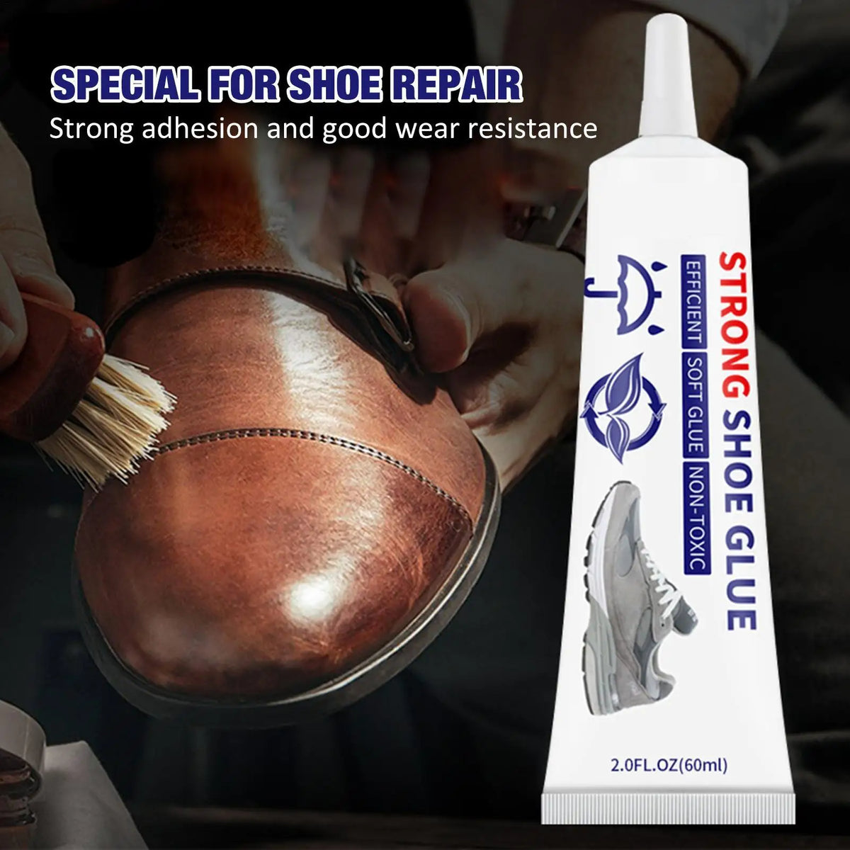 Professional Shoe Repair Glue Low Odor 60ml | All Footwear Shoe Repair Adhesive Axl