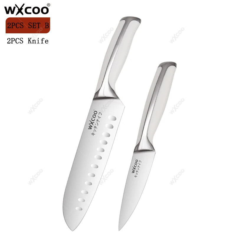 Stainless Steel Kitchen Knife Set – Santoku, Cleaver & Chef Kitchen Knife Set Axl 2PCS SET B