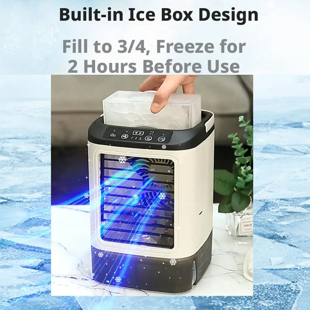 Portable USB Evaporative Air Cooler – Mist Fan & LED Light Evaporative Air Cooler Axl