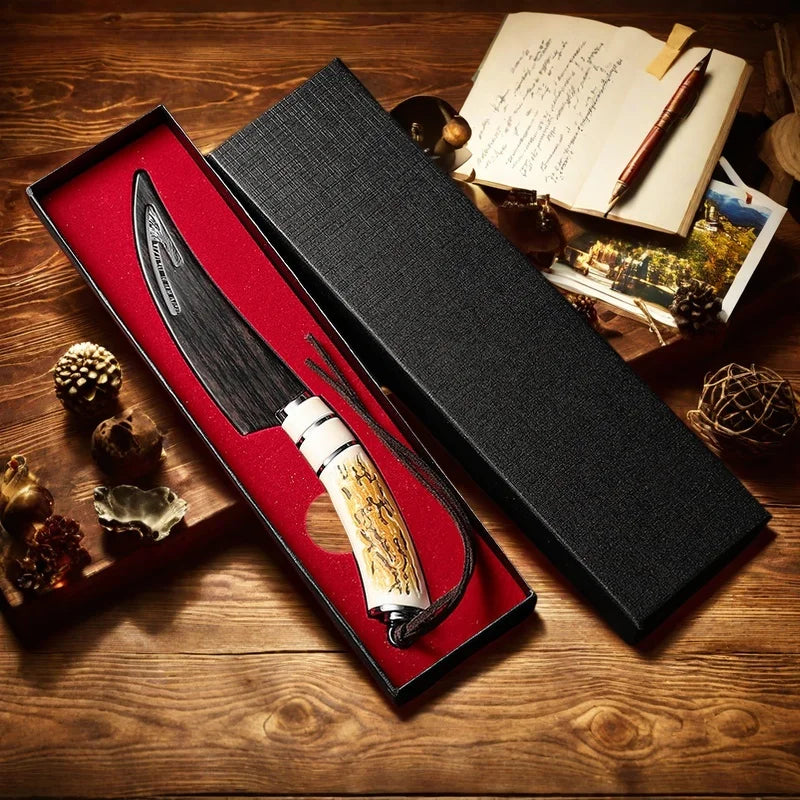 Damascus Curved Boning Knife – Sharp Stainless Steel & Gift Box Boning Knife Axl with Gift Box