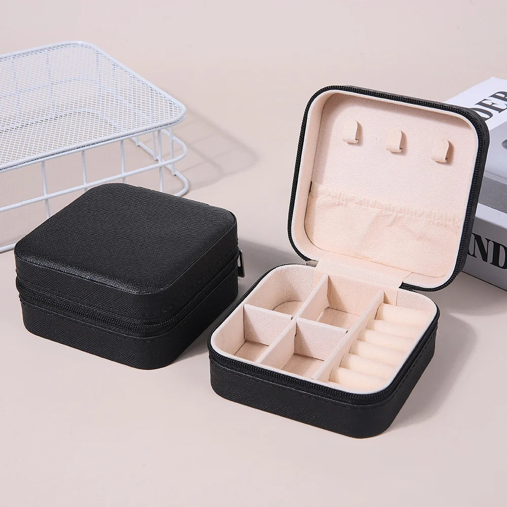 Portable Mini Jewelry Box – Travel Organizer for Rings & Earrings Jewelry Storage Box Axl
