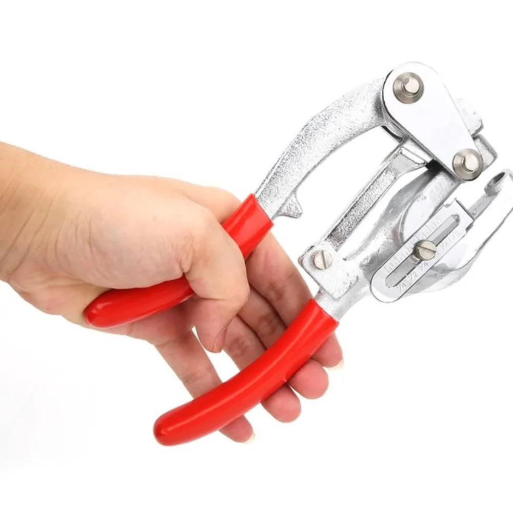 Handheld Sheet Metal Hole Punch Kit – 7 Sizes, Heavy Duty Metal Hole Punch Kit Axl Red