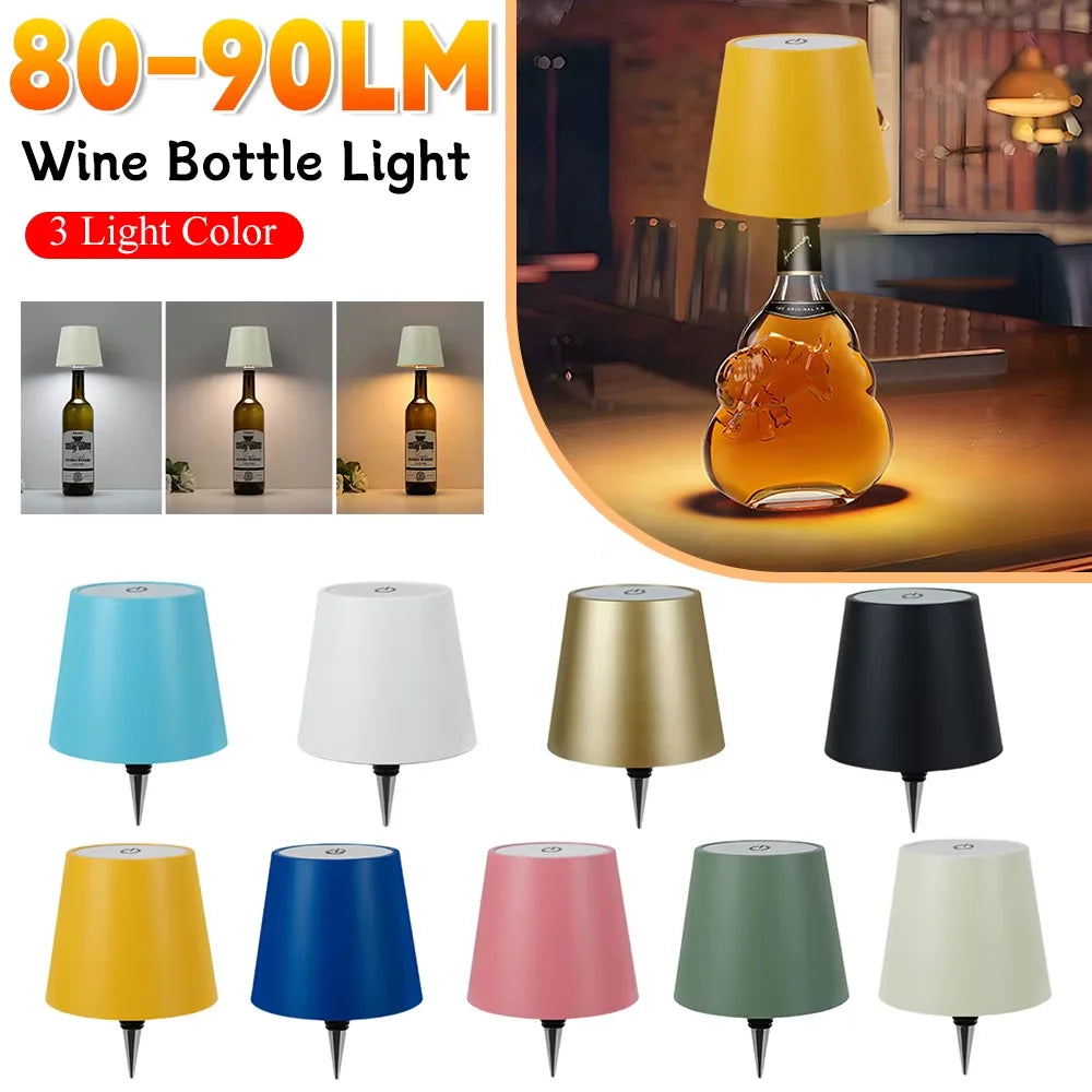 Wireless Wine Bottle LED Table Lamp | Touch Dim USB-C LED Table Lamp Axl