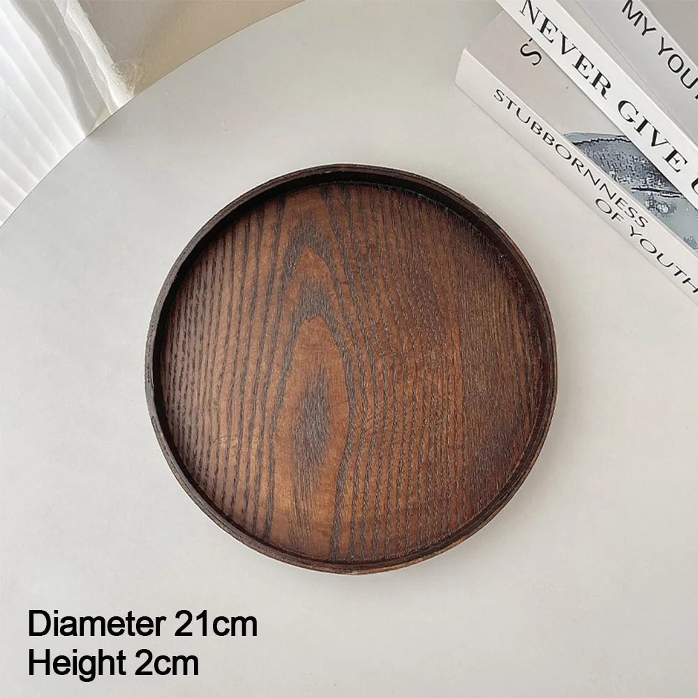 Round Wooden Serving Tray | 5 Sizes | Coffee & Breakfast Tray Wooden Serving Tray Axl 21cm