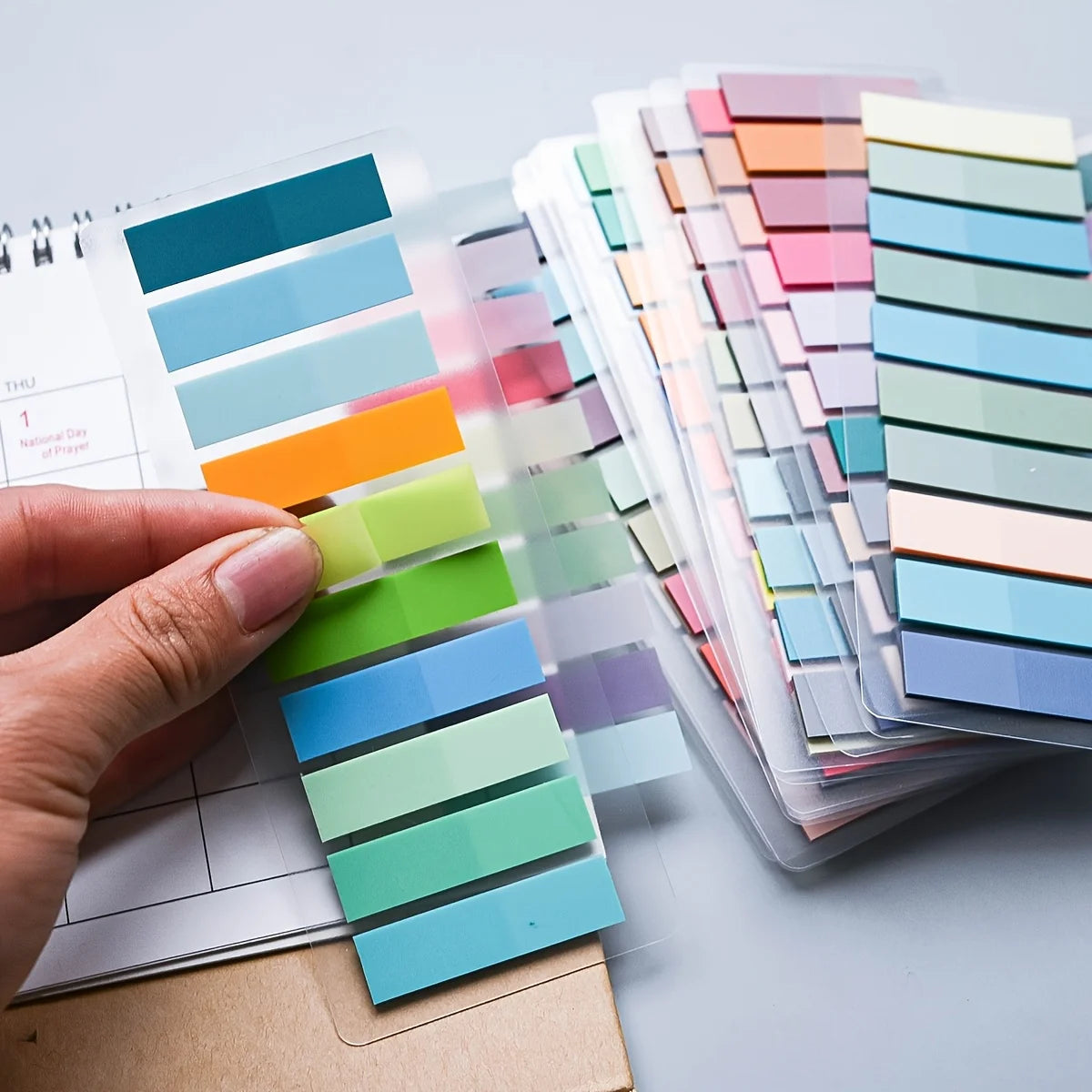 5000 Morandi Color Index Tabs – Transparent PET Sticky Notes Index Tab Sticky Notes Axl