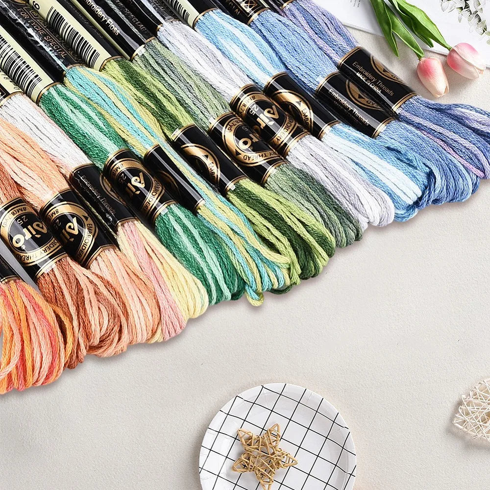 105 Yards Variegated Embroidery Floss – 6 Ply Gradient Thread Set Embroidery Floss Set Axl