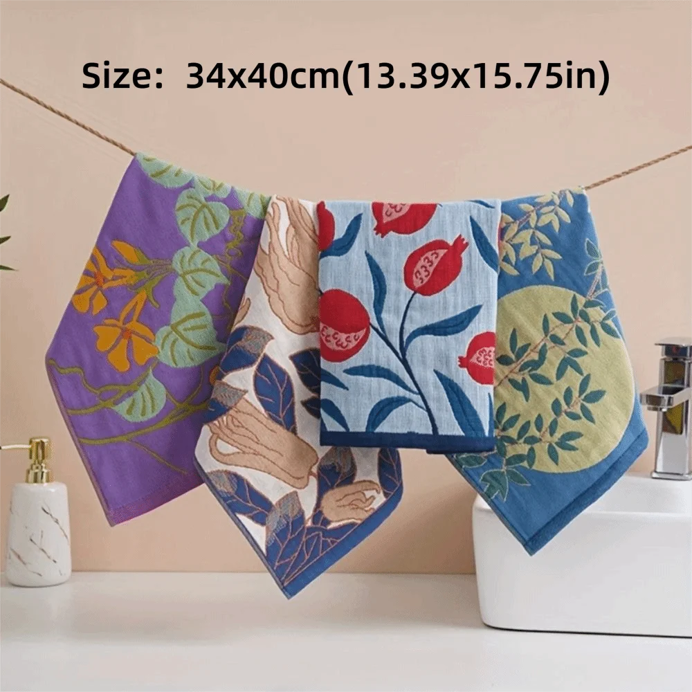 4-Layer Cotton Gauze Kitchen Towel – Quick Dry Hand Towel 34x40cm Kitchen Hand Towel Axl