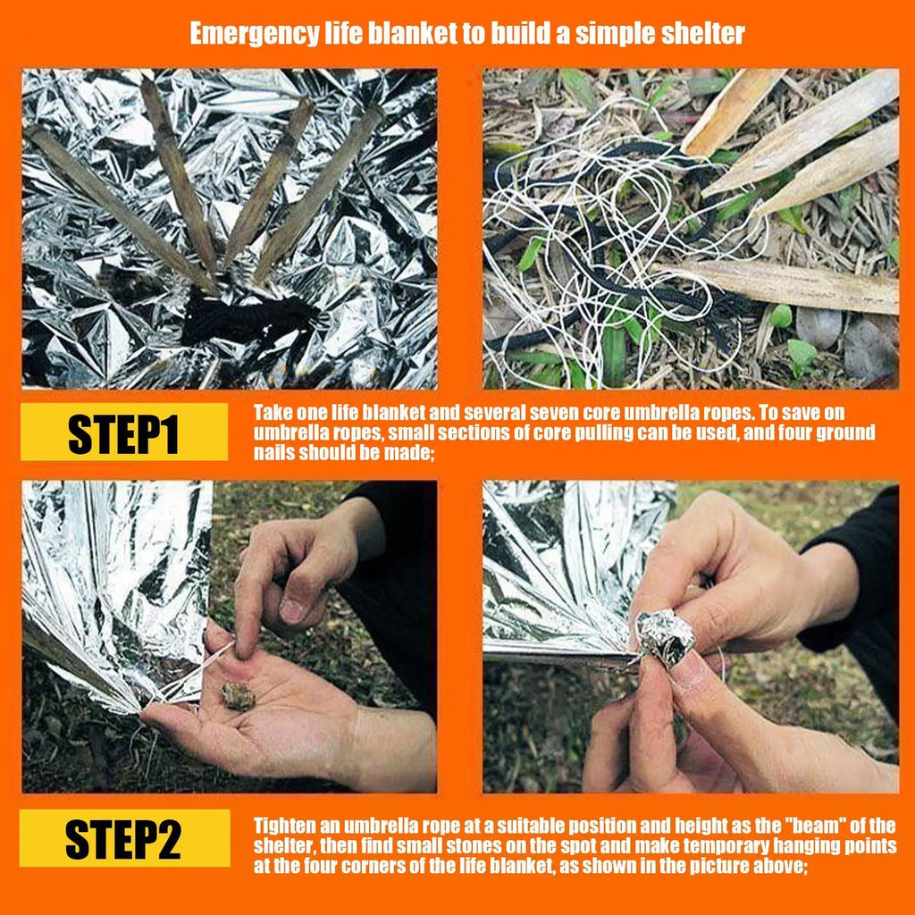 Emergency Thermal Survival Blanket – Waterproof Foil for Camping Survival Blanket Axl