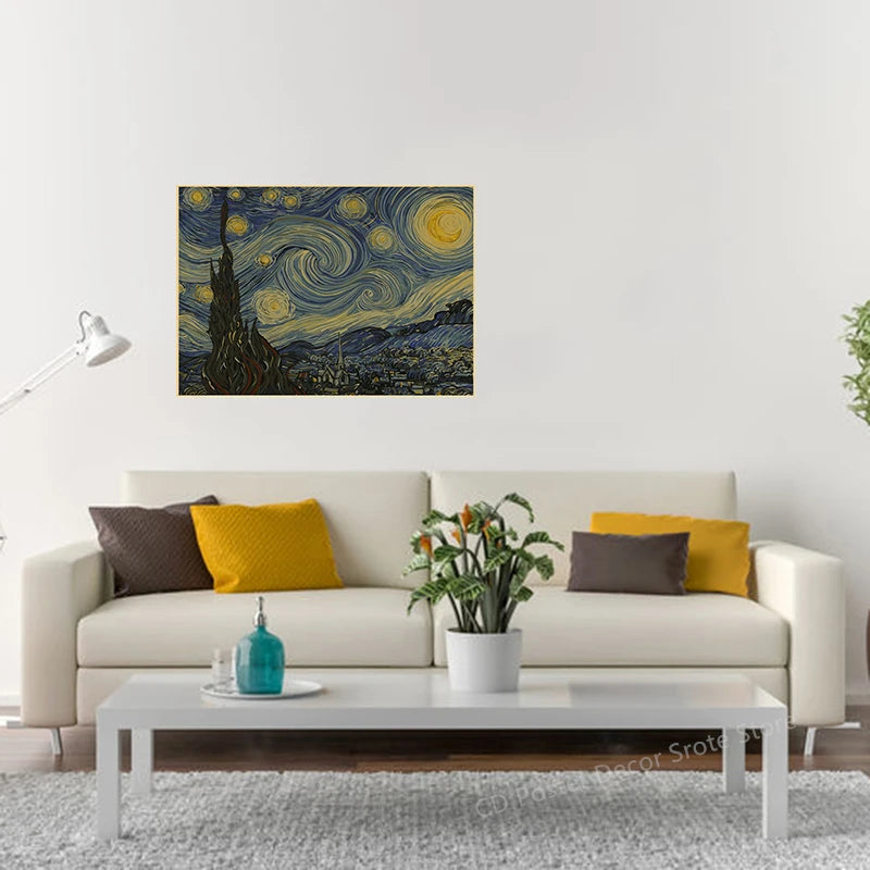 Da Vinci & Van Gogh Vintage Art Posters | Retro Wall Prints Vintage Art Poster Axl
