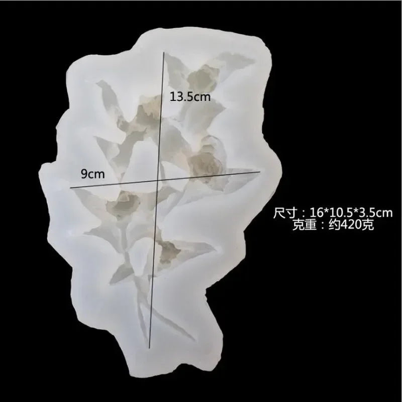Silicone Rose Flower Mold – Resin, Epoxy & Concrete DIY Crafts Silicone Craft Mold Axl WHITE