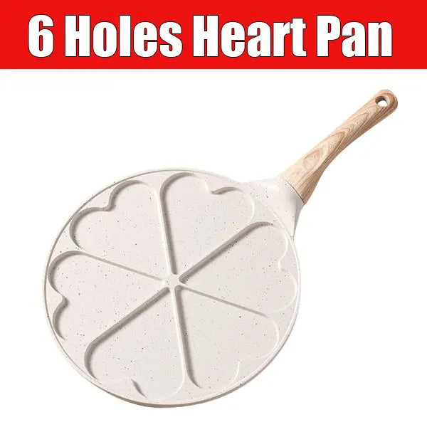 Non-Stick Granite Frying Pan – Skillet, Crepe & Grill Pan Non-Stick Skillet Axl 6 Holes Heart Pan