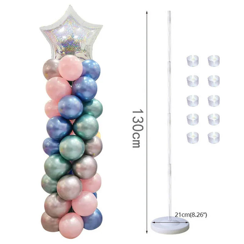 130cm Clear Balloon Column Stand | Party Arch Holder Balloon Column Stand Axl
