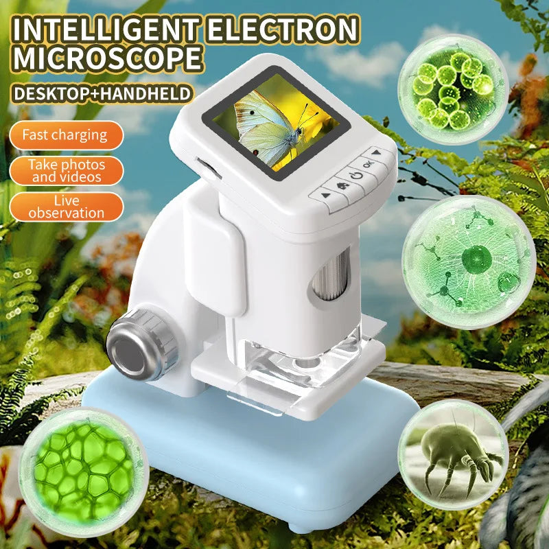 Children's Handheld Microscope – Large Screen, 500X for Kids Kids Science Microscope Axl