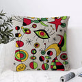 Linen Art Print Cushion Cover with Hidden Zipper | Home Décor Decorative Pillow Cover Axl White6 35X35cm
