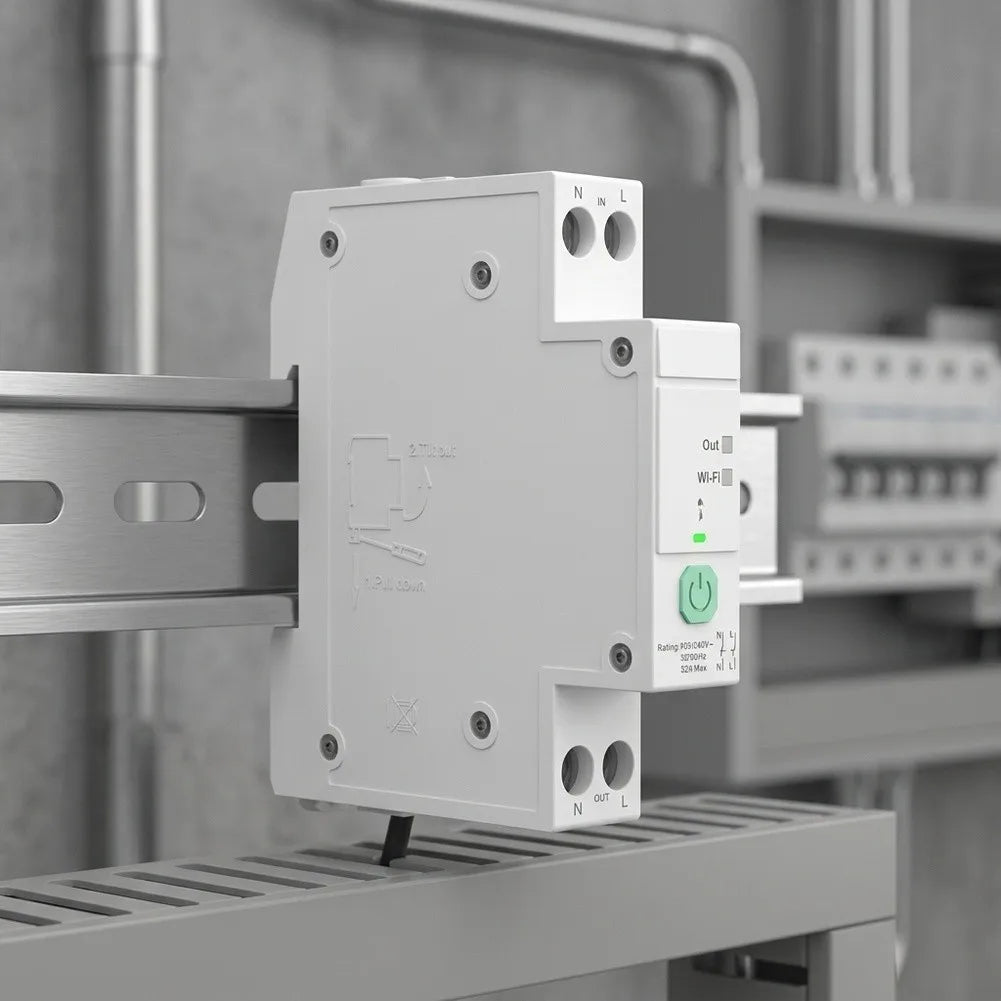 Zigbee 3.0 Smart Rail Switch 32A – Energy Monitoring & Automation Smart Rail Switch Axl