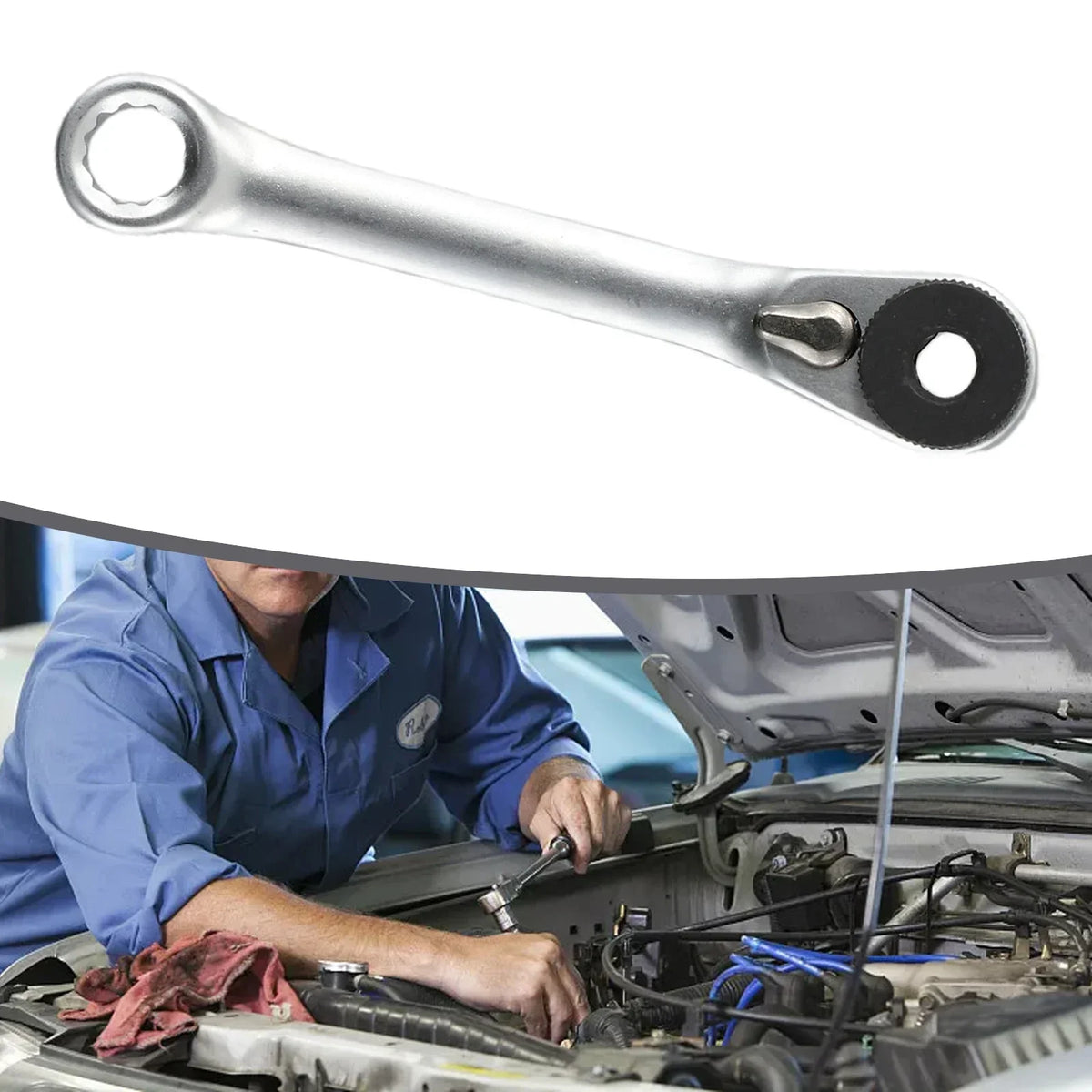 1/4" Quick-Release Ratchet Wrench | 60-Tooth Hex Bit Spanner Ratchet Wrench Axl