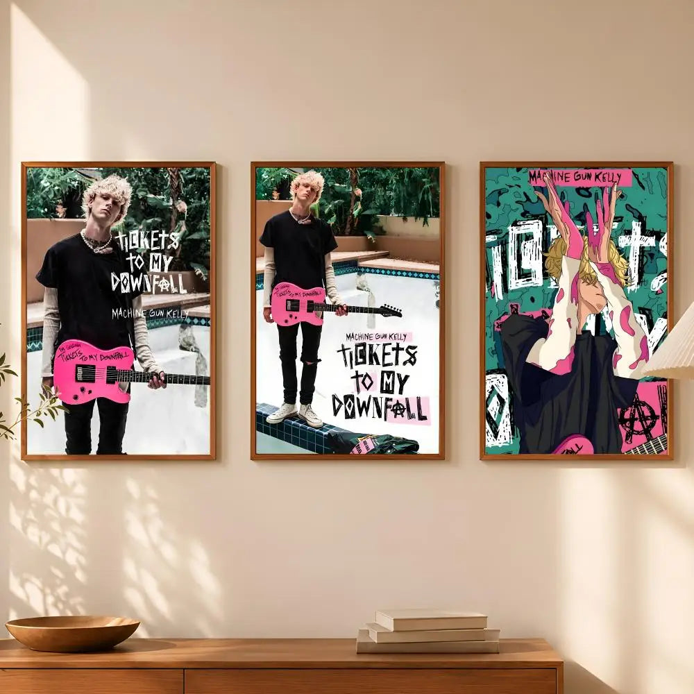 Machine Gun Kelly HD PVC Wall Poster – Self-Stick Home Decor Wall Art Poster Axl