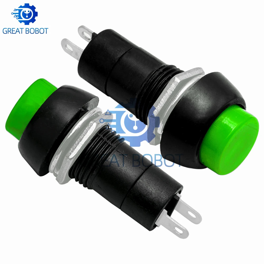 12mm Push Button Switch 2-Pin Momentary Self-Lock ON/OFF 3A 150V Push Button Switch Axl