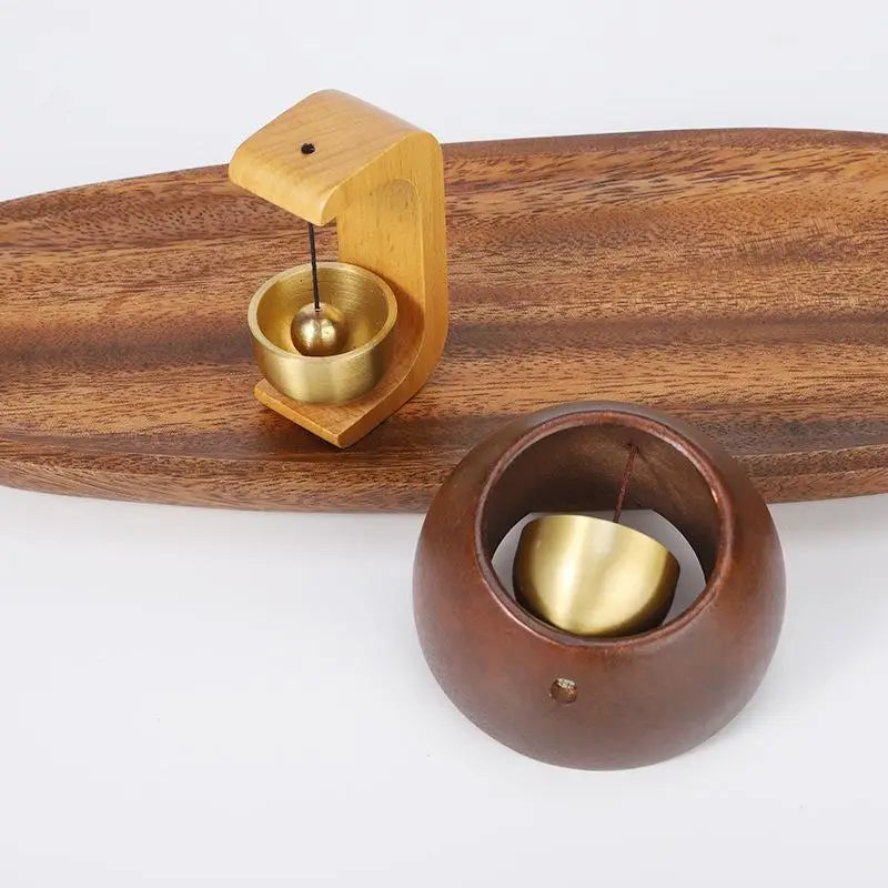 Black Walnut Wood Magnetic Doorbell – Entry Chime Decor Decorative Doorbell Axl