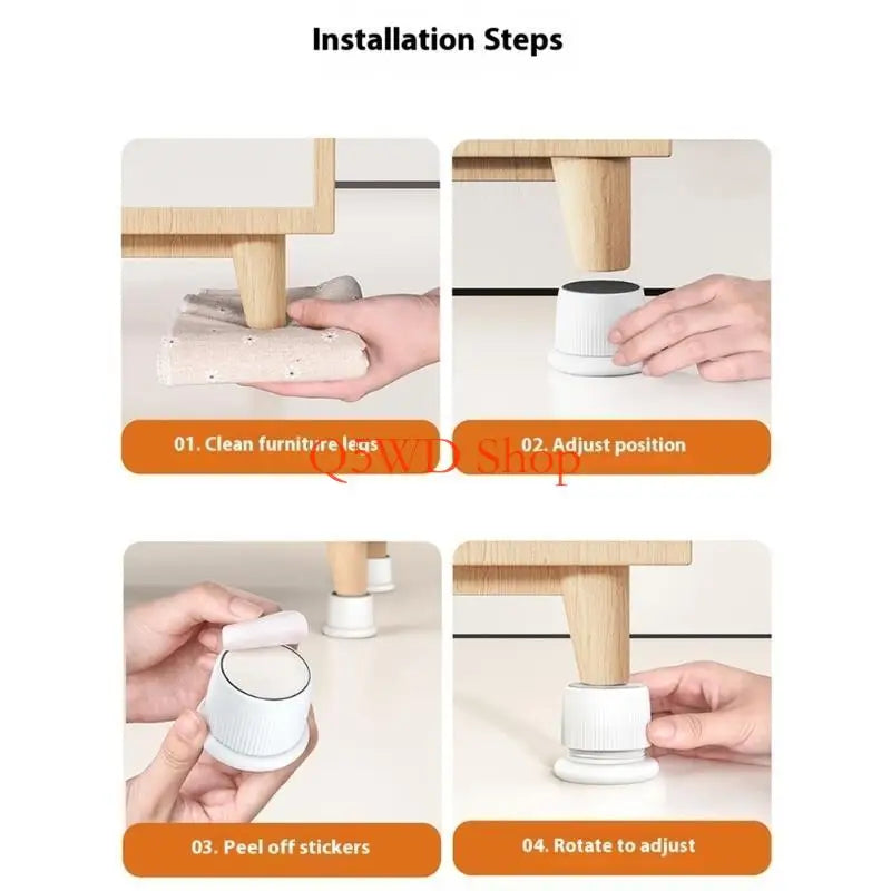 Adjustable Furniture Leveling Pads – 2-Pack Leg Stabilizers Furniture Leveling Pads Axl