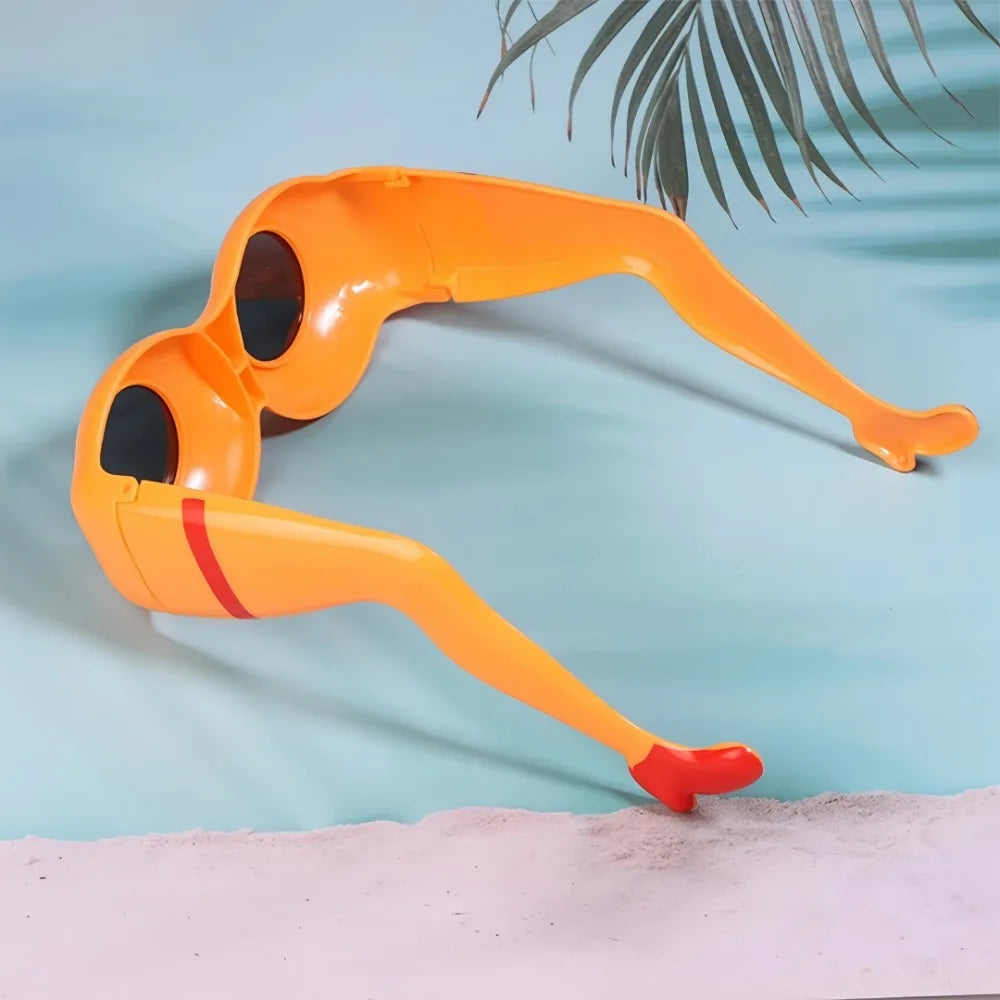 Novelty Leg Hip Sunglasses – Funny Orange Silly Party Glasses Novelty Party Glasses Axl