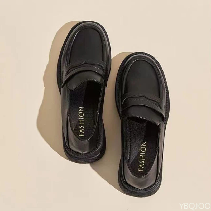 Women's Wedge Loafers – Slip-On Casual Leather Pumps Wedge Loafer Pumps Axl black 40