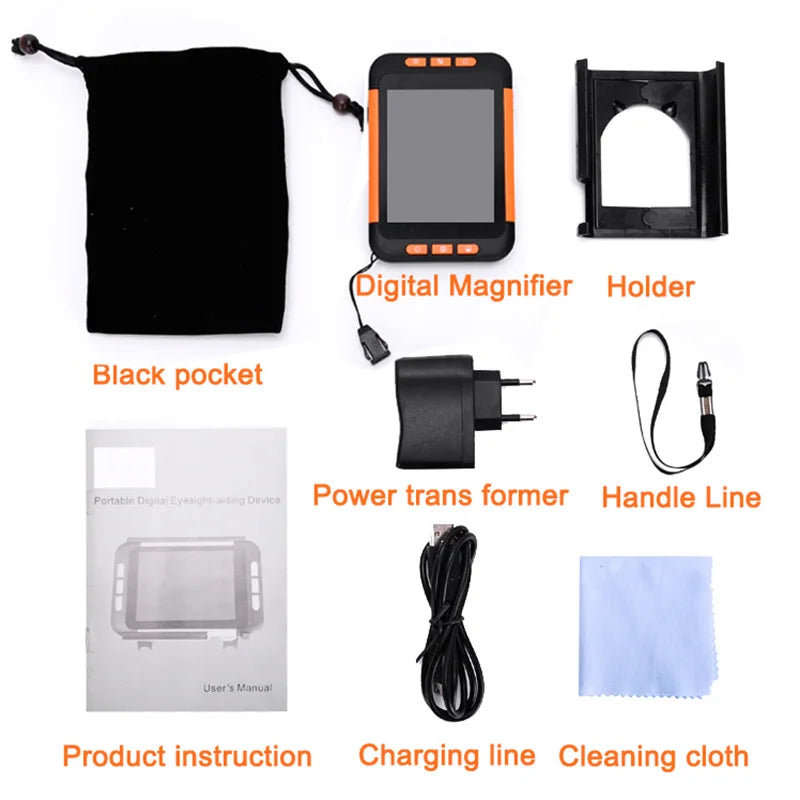 3.5" Handheld Electronic Magnifier – 32x Portable Visual Aid Electronic Magnifier Axl