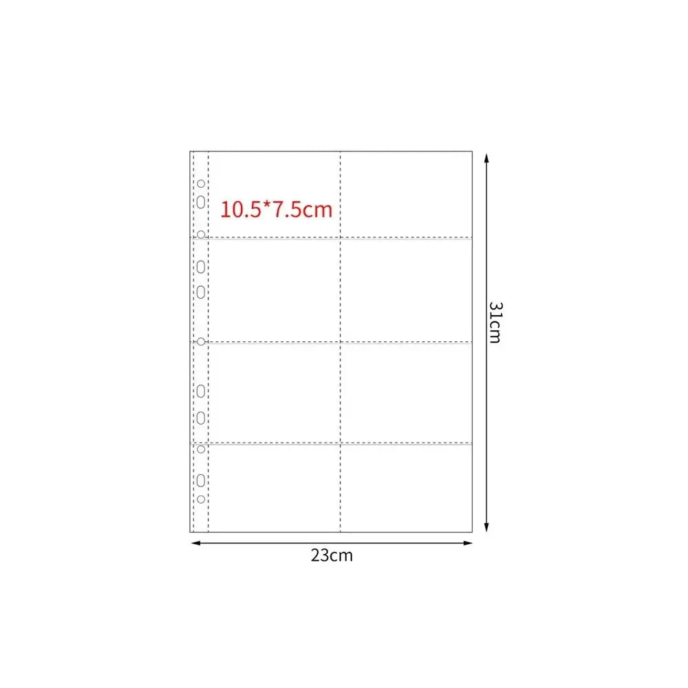 A4 Kpop Binder Refill Sheets – 10 Pc Multi-Pocket PP Sleeves Binder Refill Sleeves Axl 8 grids