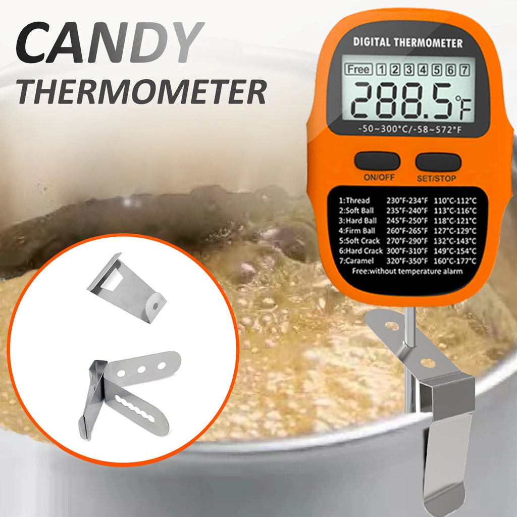 Digital Candy Thermometer – Big Screen Kitchen & BBQ Use Digital Kitchen Thermometer Axl
