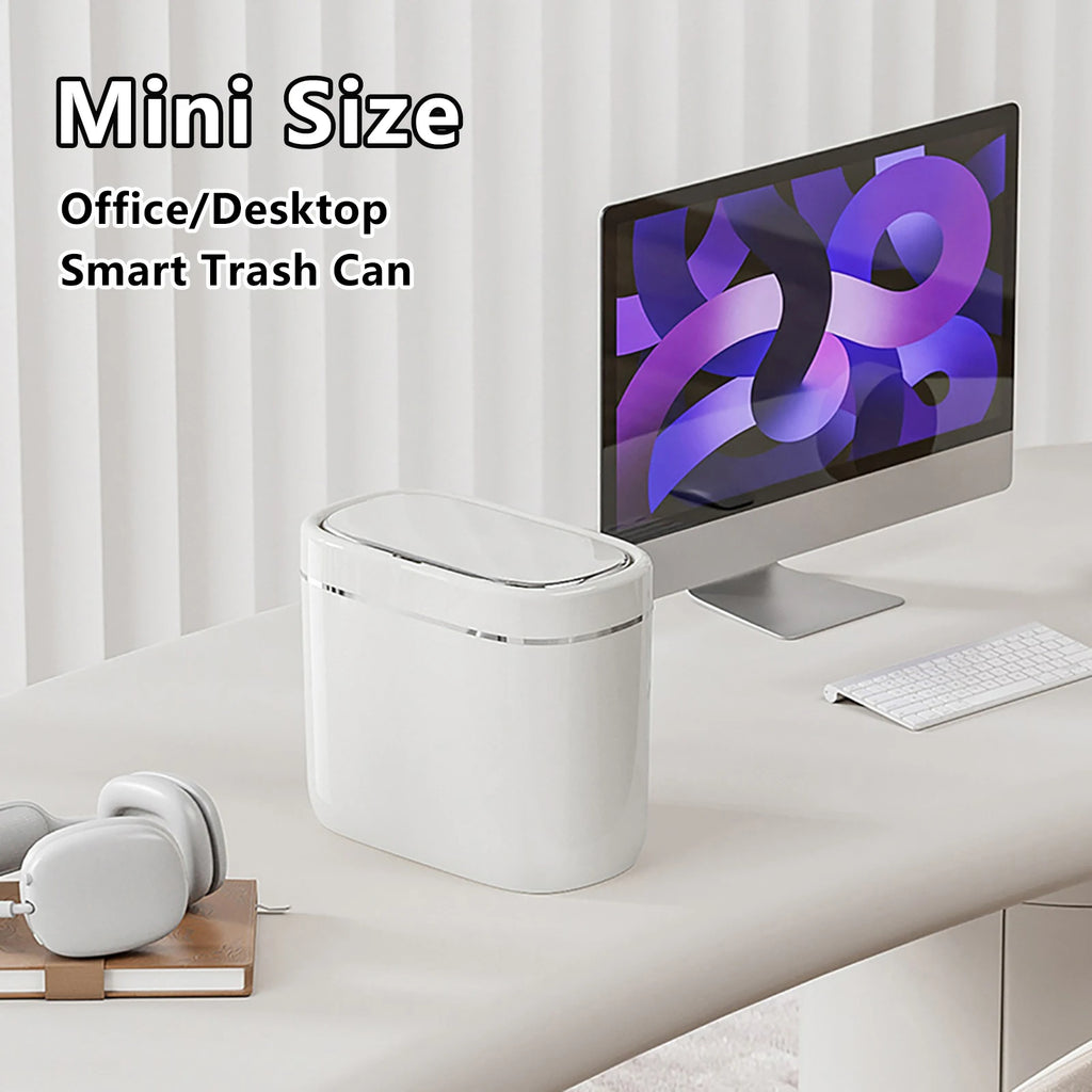 ONEKA Touchless Mini Desk Trash Can – Motion Sensor Lid Motion Sensor Trash Can Axl