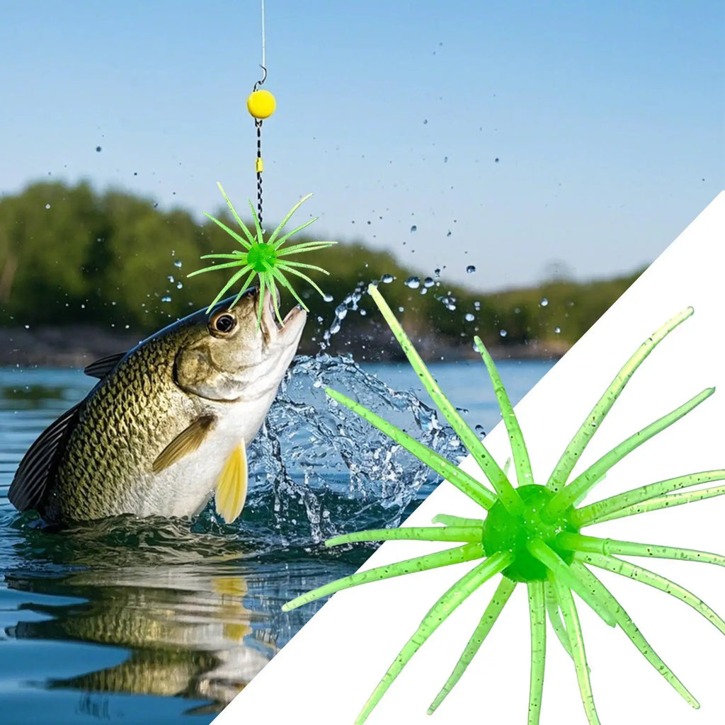 Sea Urchin Fishing Lure – Silicone Soft Bait for Bass & Trout Soft Fishing Lure Axl