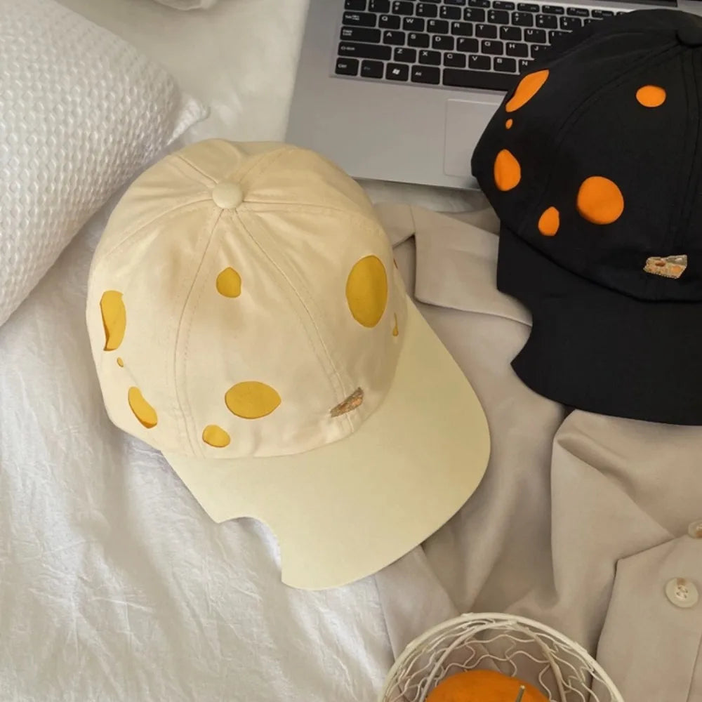 Korean Cheese Embroidered Baseball Cap – Unisex Adjustable Sun Hat Baseball Cap Axl