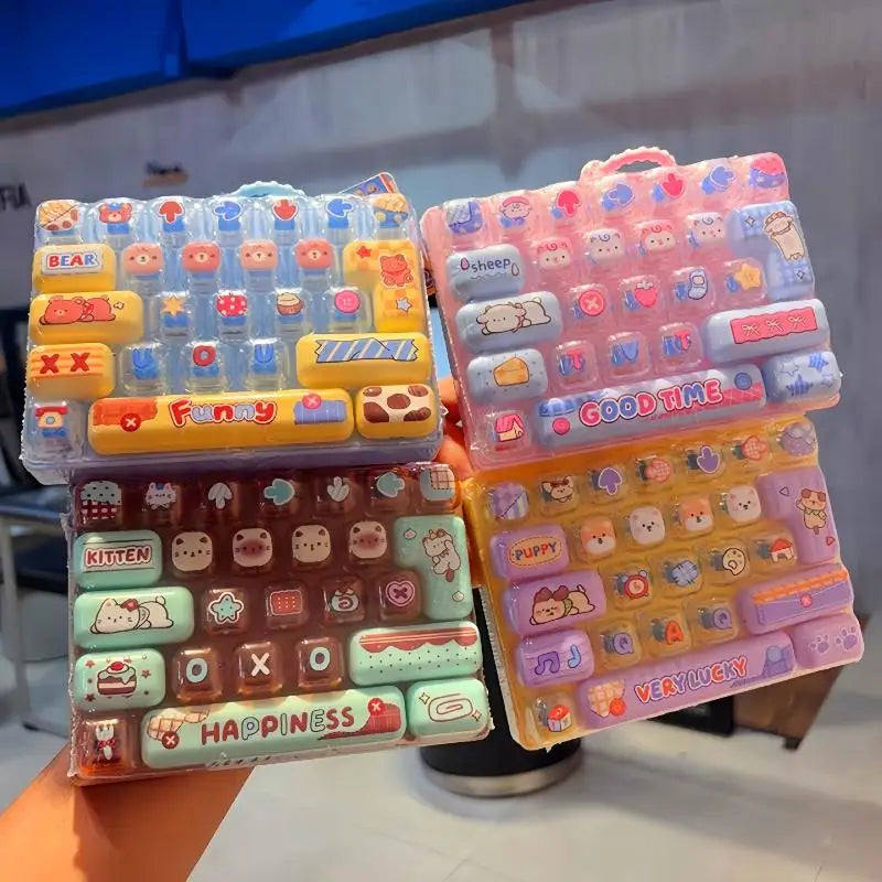 26-Key Keyboard Fidget Keychain Toy – Tactile Press Pendant Fidget Keychain Toy Axl