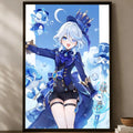 Furina Genshin Impact Self-Stick Wall Poster – HD Waterproof Wall Art Poster Axl White11 15X20cmNoframe