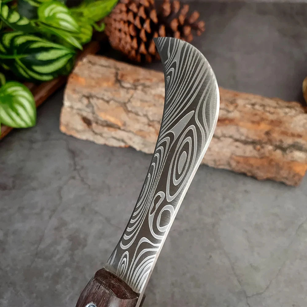 InLeung Hand Forged Kitchen Knife – Carbon Steel Wood Handle Kitchen Chef Knife Axl